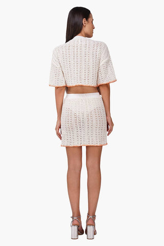 Seaside Coral Crochet Skirt Set