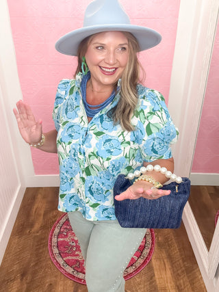Floral Lagoon Blouse