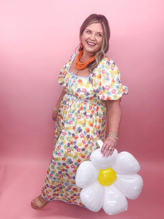 Sunlit Garden Midi Dress