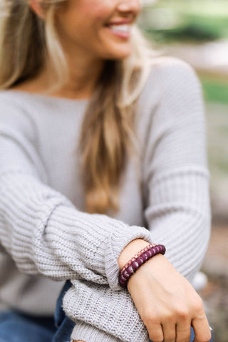Burgundy Bliss Mixed Hair Ties