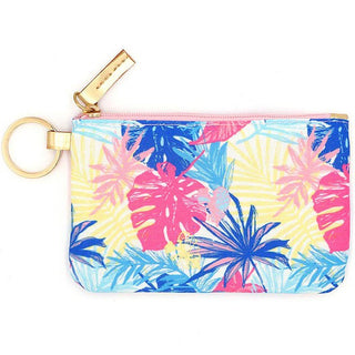 Colorful Tropical Leaves ID Wallet & Detachable Lanyard