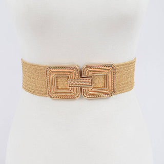 Gold Buckle Stretch Belt