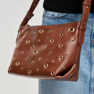 Taran Grommet Crossbody Chocolate
