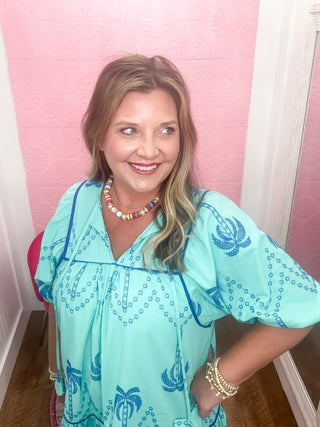 Mint Mirage Babydoll Dress