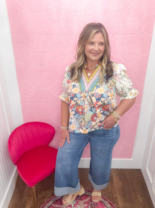 Maggie High Rise Cuffed Jeans
