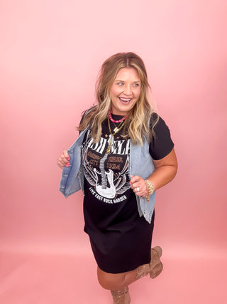 Nashville Guitar T-Shirt Mini Dress