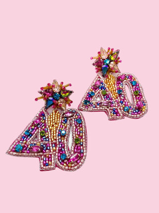 #40 Birthday Beaded Earrings