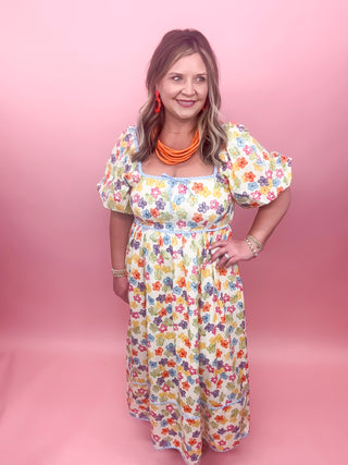Sunlit Garden Midi Dress