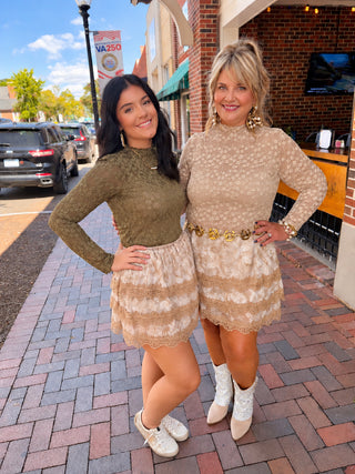 Lace & Grace Top | Tan