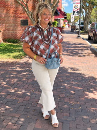 Plaid Darling Top