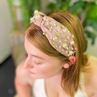 Winslet Jeweled Satin Headband