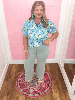 Floral Lagoon Blouse