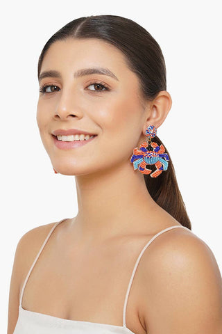 Oh Crab Beaded Earrings