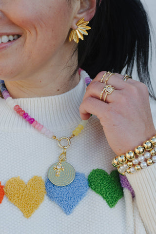 Treasure Jewels | Rainbow Blessings Gemstone Charm Necklace