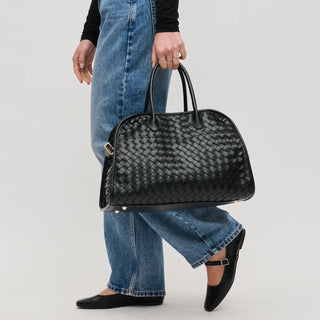 Rhonda Woven Tote | Black