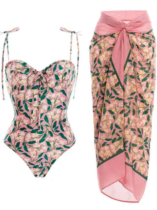 Petal Splash Swimsuit W/Coverup