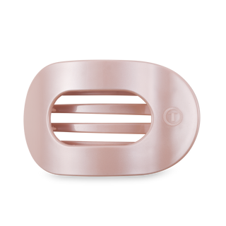 Pearly Pink Large Round Flat Hair Clip