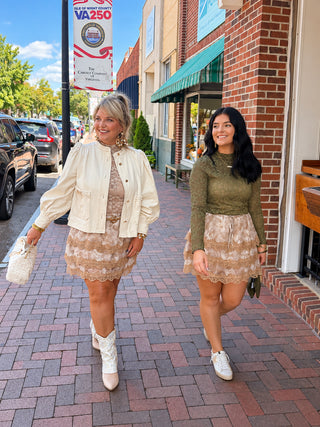 Olive Mirage Mini Skirt