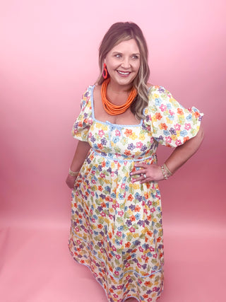 Sunlit Garden Midi Dress