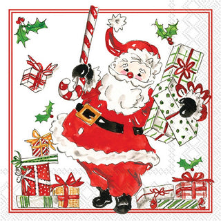 Holly Jolly Santa Paper Cocktail Napkins