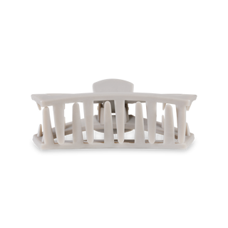 Open Silver Flames Medium Hair Clip