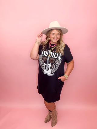 Nashville Guitar T-Shirt Mini Dress