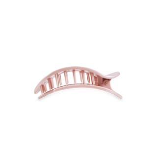 Pearly Pink Small Round Flat Hair Clip