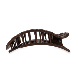 Truly Taupe Quilted Large Flat Round hair Clip