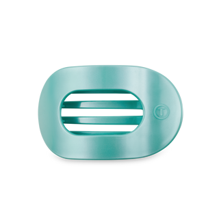 Totally Turquoise Medium Round Flat Hair Clip