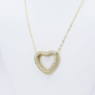 Treasure Jewels | Heart Outline Gold Necklace