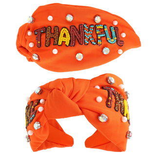 "Thankful" Crystal Beaded Headband