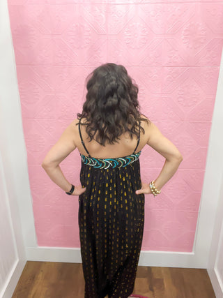 Midnight Ariel Flared Maxi Dress