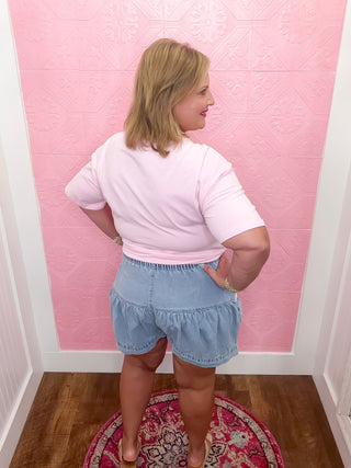 Breezy Light Denim Shorts