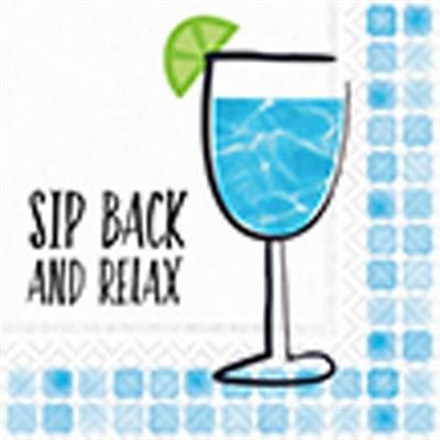 Sip Back Relax Cocktail Napkin