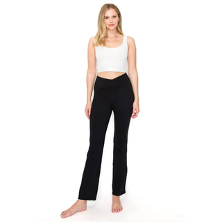 Basic Black V-Waist 29" In-Seam Flared Yoga Pants