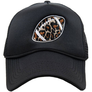 Leopard Print Football Trucker Hat