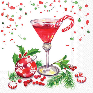 Christmas Martini Paper Cocktail Napkins