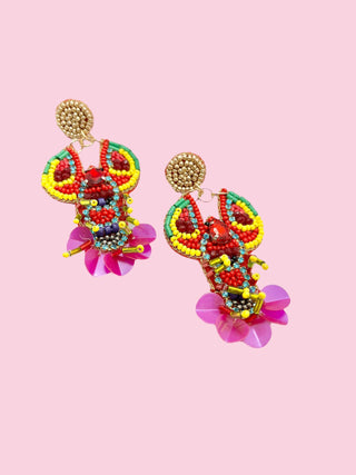 Crawfish Multi Beaded Earrings