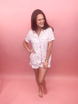 Bow Print Pajama Set