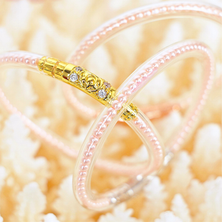 BuDhagirl | Pink Pearl Three Queens All Weather Bangles (Set of 3)