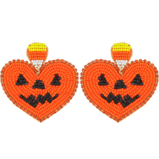 Jack-O-Lantern Pumpkin Earrings