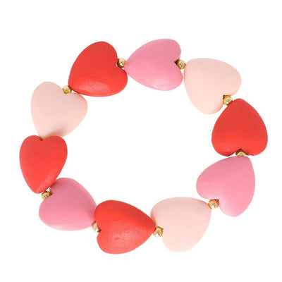 Valentine's Day Heart Shaped Beaded Bracelet