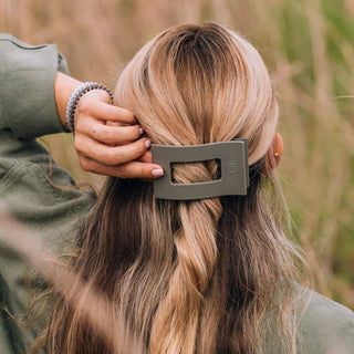 Sage It Ain't So Medium Flat Rectangle Hair Clip