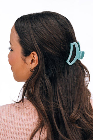 Open Totally Turquoise Small Hair Clip