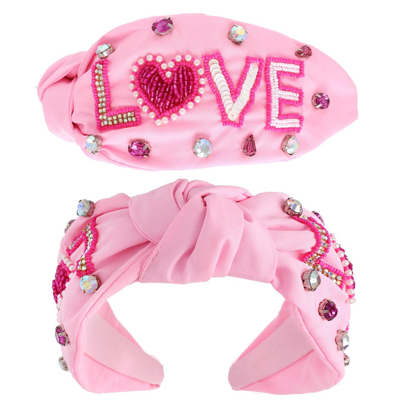 Valentines Day Top Knotted Embellished Headband