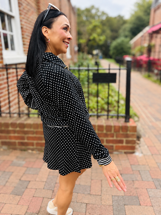 Dotty Daydream Half Zip Top