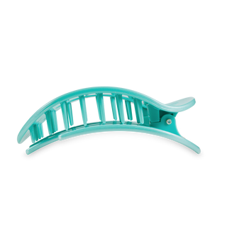 Totally Turquoise Large Round Flat Hair Clip