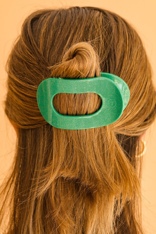 Shamrock Shimmer Medium Round Flat Hair Clip