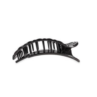 Jet Black Quilted Medium Flat Round Clip