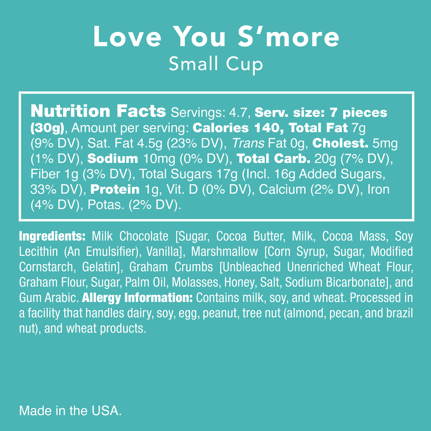 Candy Club Love You S'more Candy Club Small cup